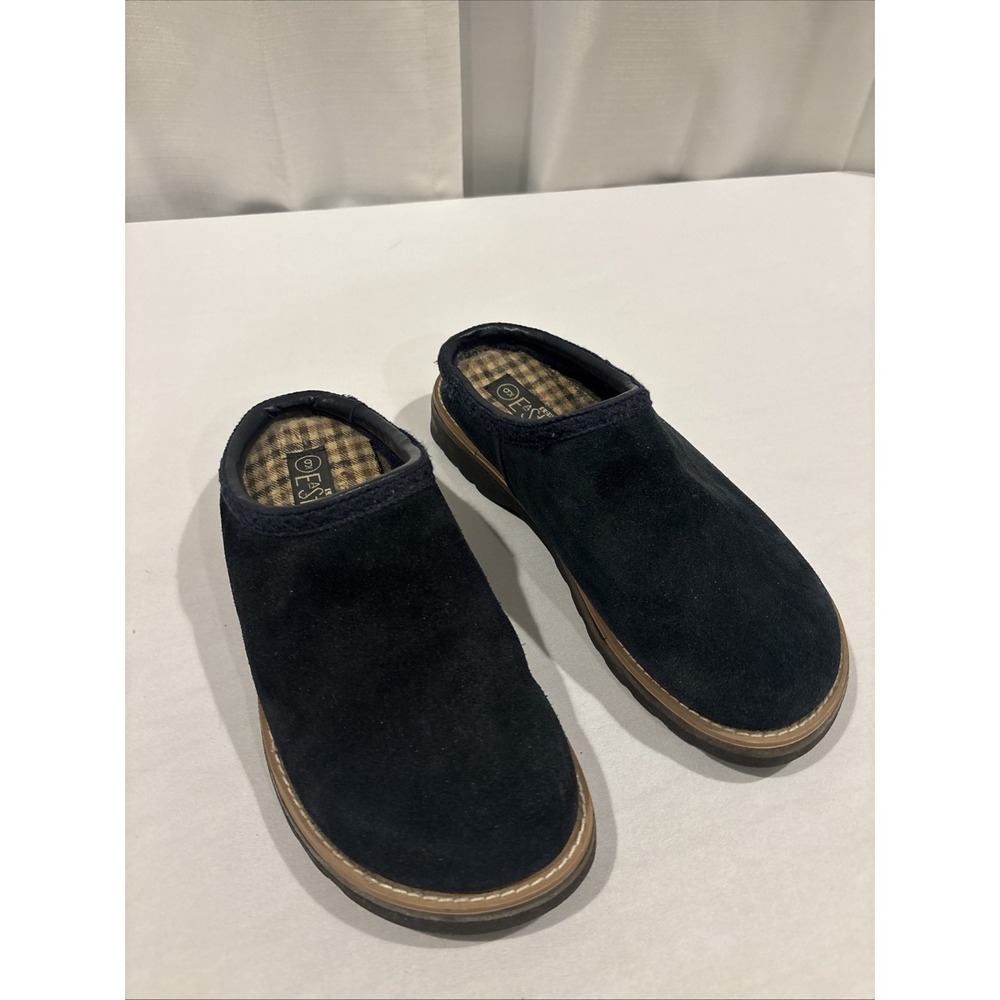 Vintage Lower EastSide Women Size 9 Suede Clogs‎ Black Chunky